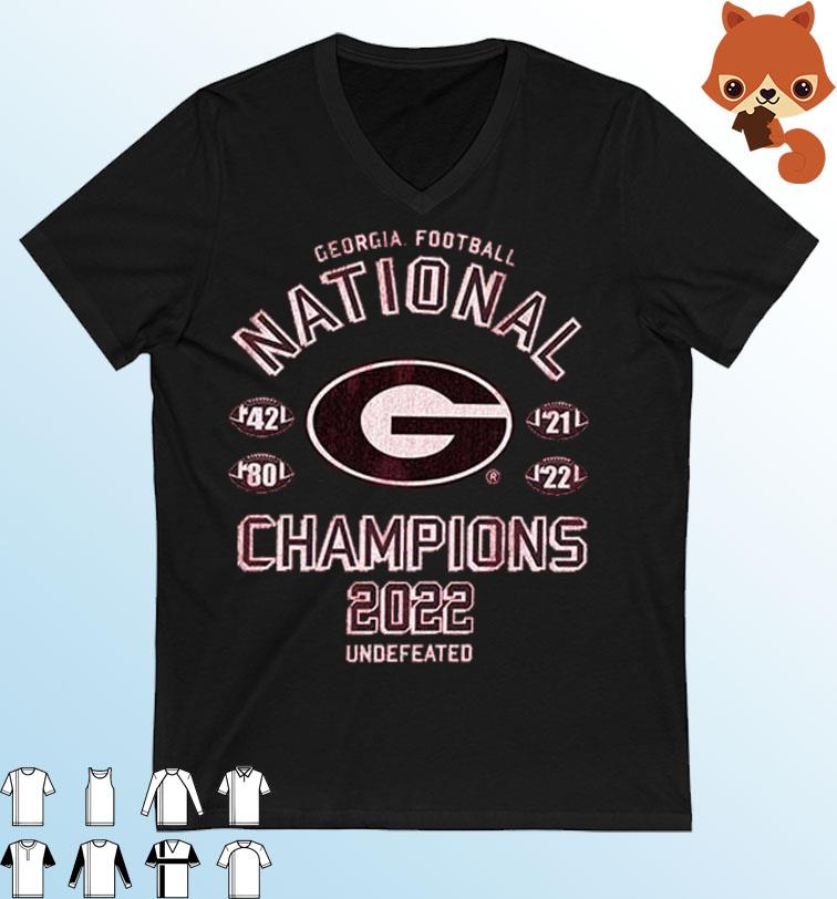 Georgia Bulldogs Football National Champions 2022 Undefeated Shirt