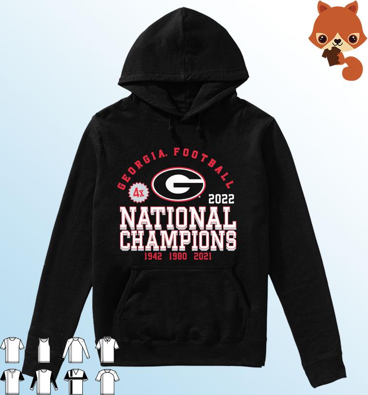 Georgia Bulldogs Four-Time College Football National Champions Shirt Hoodie