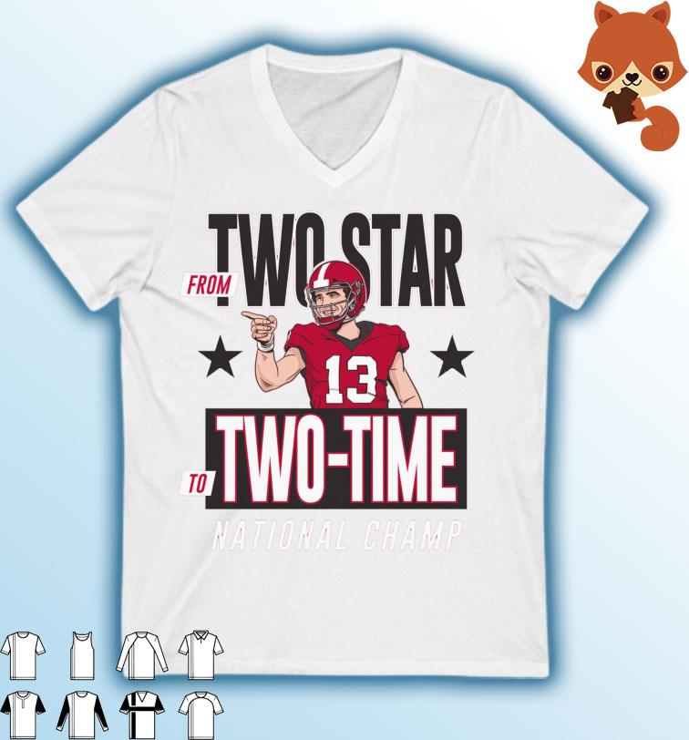 Georgia Bulldogs From Two Star to Two-Time National Champions Shirt