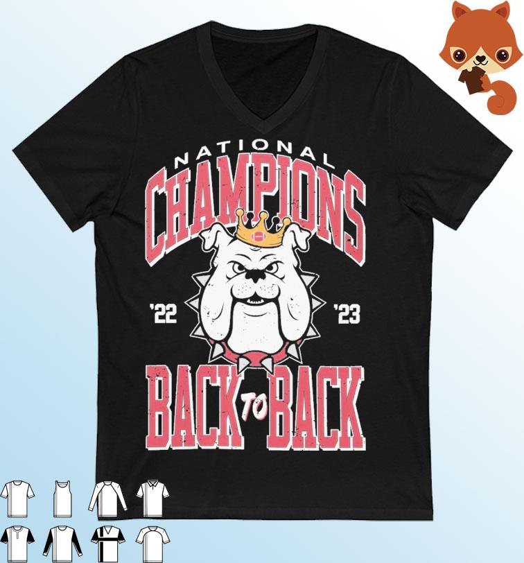 Georgia Bulldogs National Champions Back To Back 2022-2023 Shirt