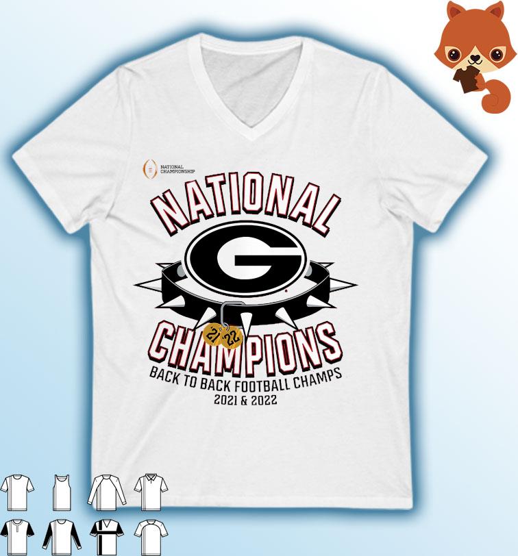 Georgia Bulldogs National Champions Back-To-Back Football Champs 2021 & 2022 Shirt