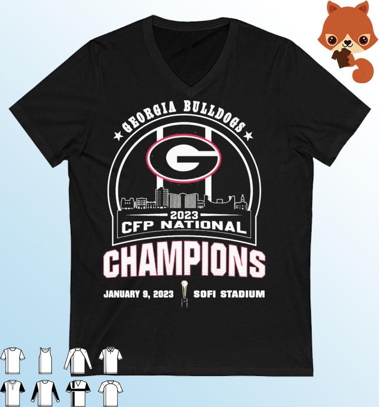 Georgia Bulldogs Skyline 2023 CFP National Champions Shirt