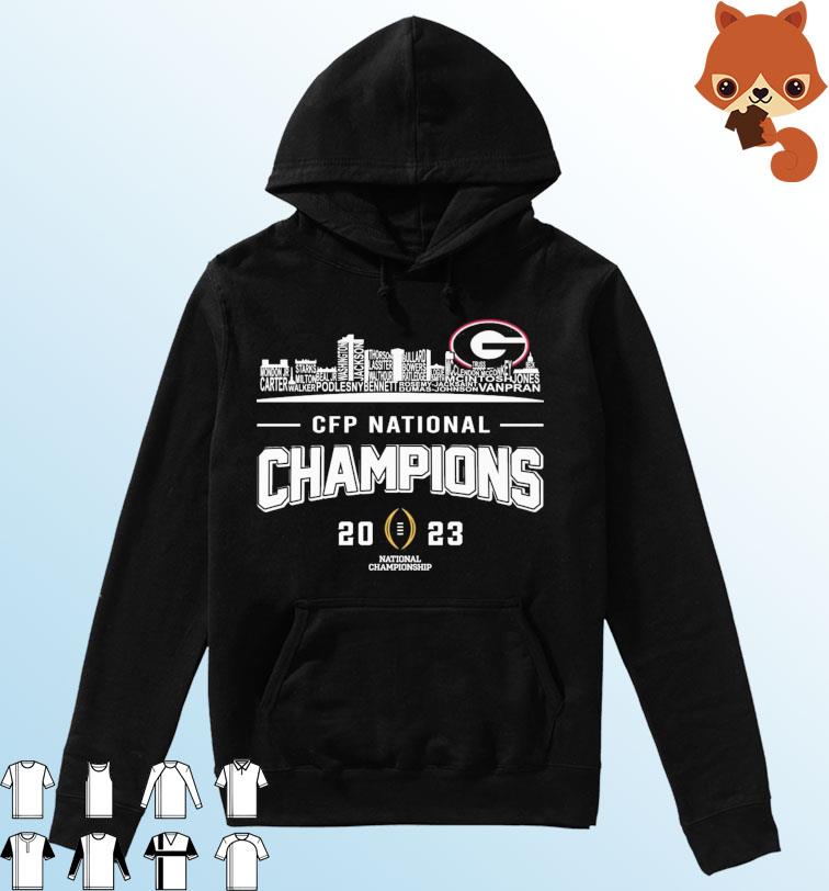 Georgia Bulldogs Team Name 2023 CFP National Champions Shirt Hoodie