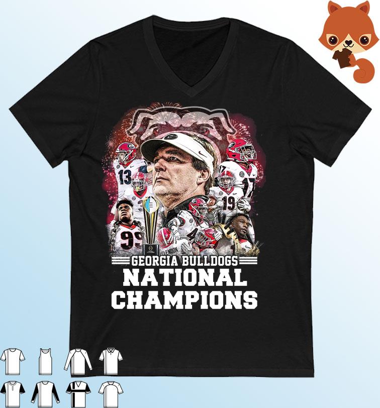 Georgia Bulldogs Team National Champions 2023 Firework Shirt