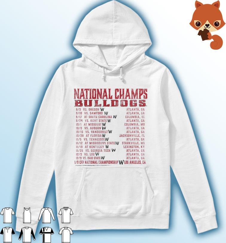 Georgia Bulldogs World Tour '22 National Champions Shirt Hoodie