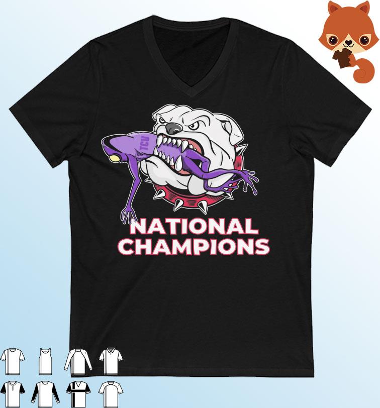Georgia Dogs Bite Frog National Champions Shirt