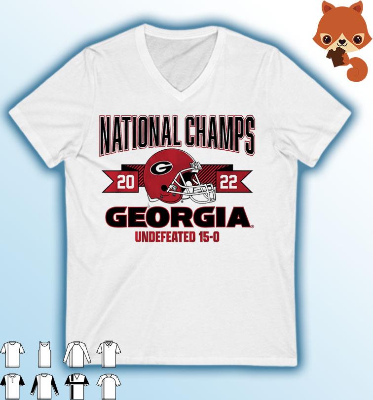 Georgia Football National Champions Undefeated Arched Helmet Shirt
