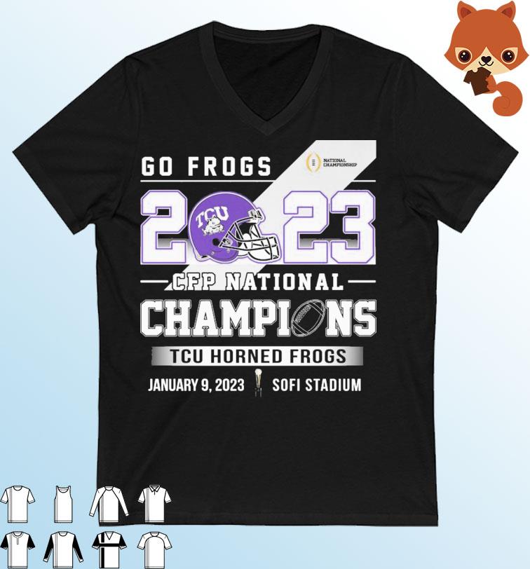 Go Frogs 2023 CFP National Champions TCU Horned Frogs Shirt