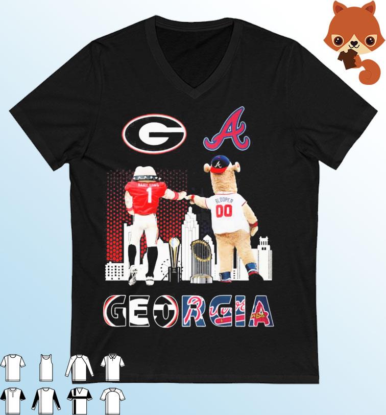 Hairy Dawg And Blooper Georgia Skyline Sports Shirt