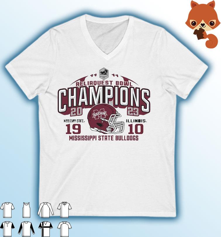 Mississippi State Bulldogs 2023 Reliaquest Bowl Champions 19-10 Illinois Shirt