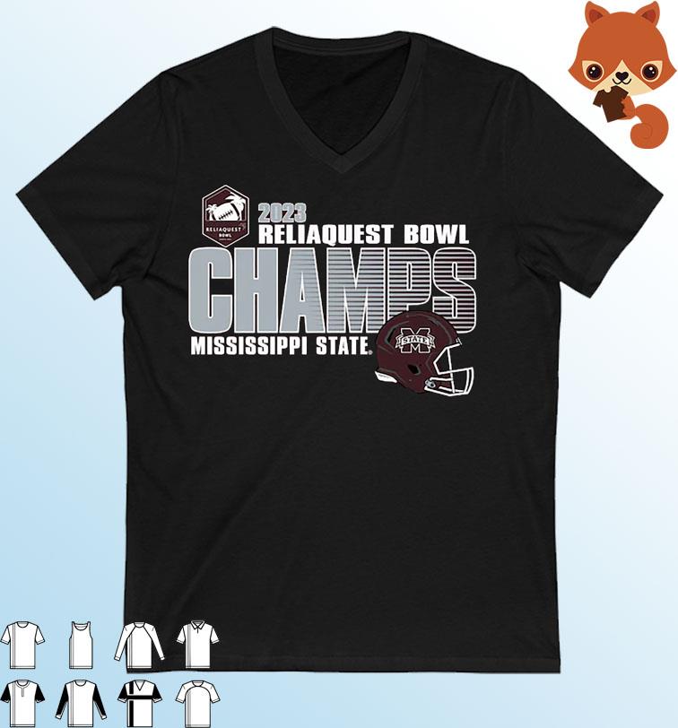 Mississippi State Bulldogs 2023 ReliaQuest Bowl Champions T-Shirt