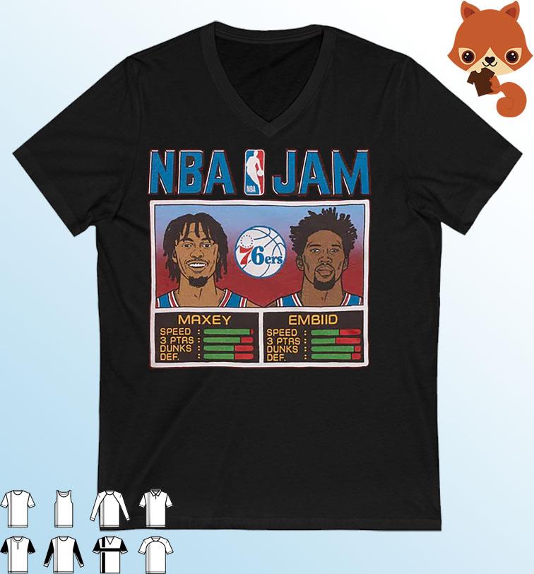 NBA Jam 76ers Maxey And Embiid Shirt