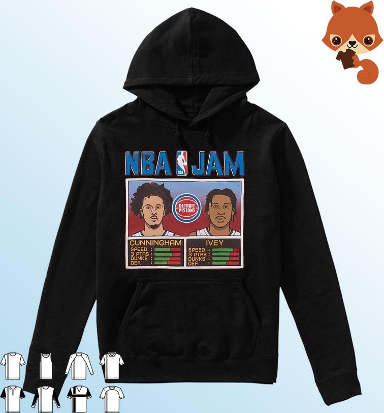 NBA Jam Pistons Cunningham And Ivey Shirt Hoodie