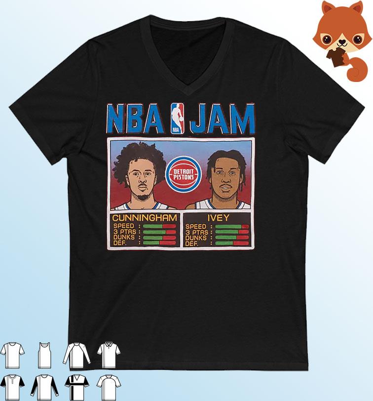 NBA Jam Pistons Cunningham And Ivey Shirt