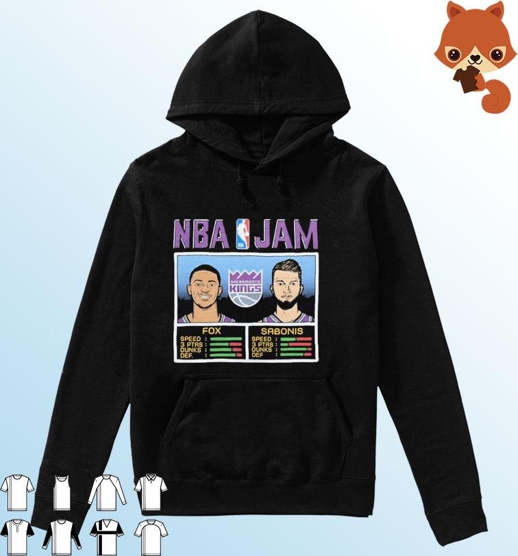 NBA Jam Sacramento Kings Fox And Sabonis Shirt Hoodie