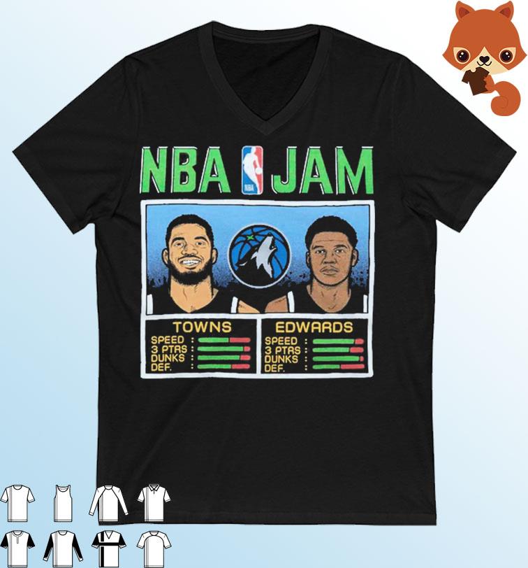 NBA Jam Timberwolves Towns And Edwards Shirt