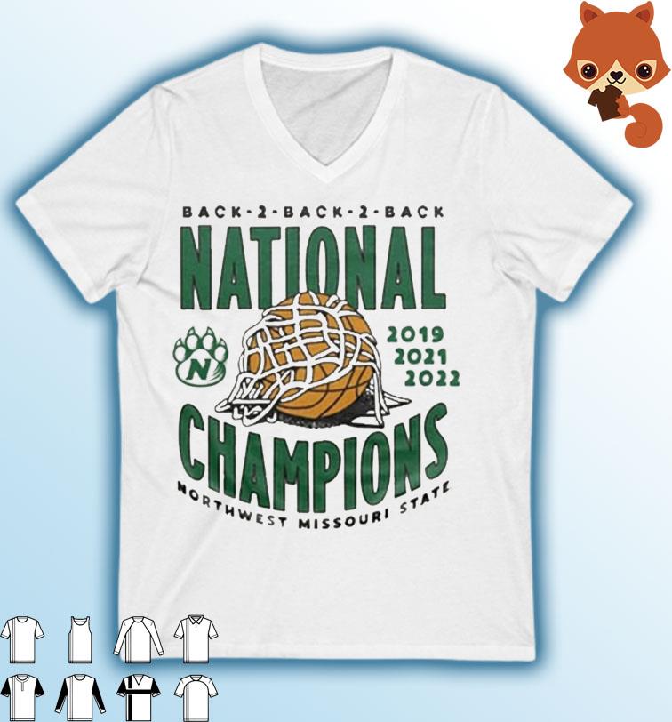 NW Missouri State Bearcats Back To Back To Back National Champions Shirt
