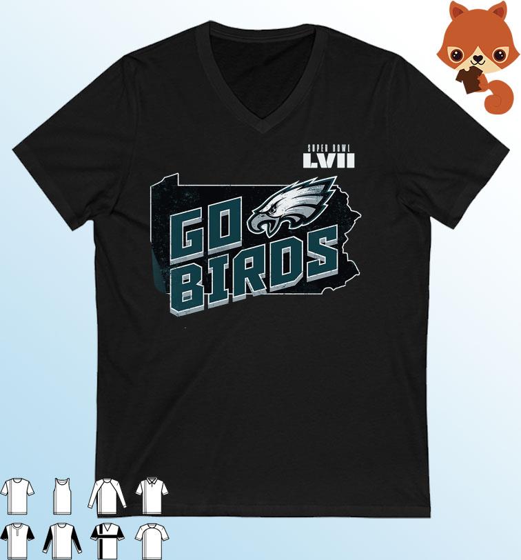 Philadelphia Eagles Go Birds Super Bowl LVII Shirt