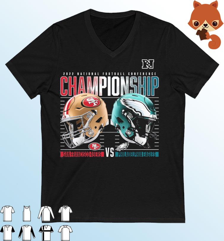 Philadelphia Eagles vs. San Francisco 49ers 2022 NFC Championship Game Matchup Shirt