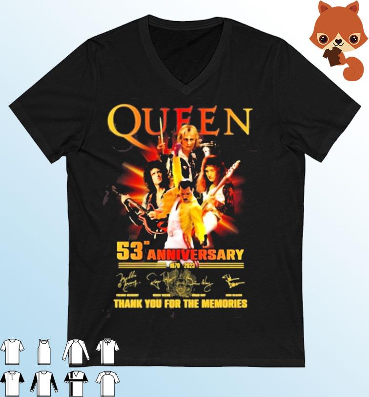 Queen 53rd Anniversary 1970 – 2023 Thank You For The Memories T-Shirt