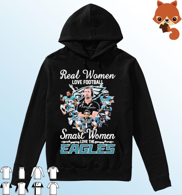 Real Women Love Football Smart Women Love The Eagles NFC Championship Signatures Shirt Hoodie