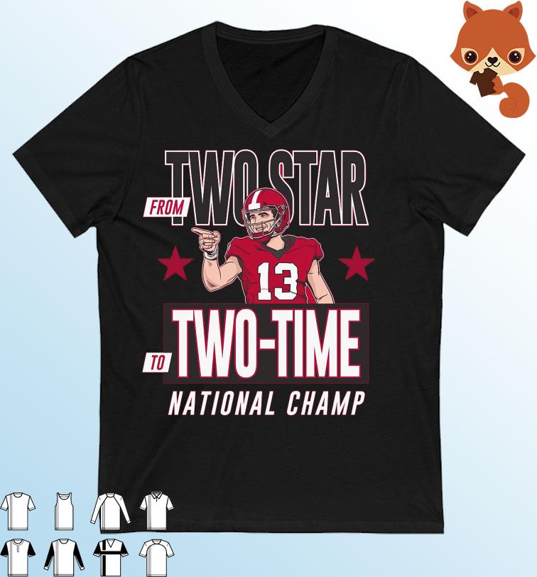 Stetson Bennett Georgia Bulldogs From Two Star To Two-time National Champions Shirt