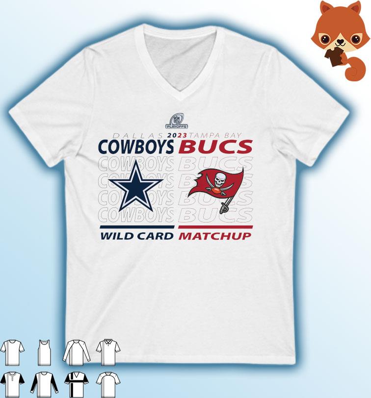 Tampa Bay Buccaneers vs Dallas Cowboys 2022-23 NFC Wild Card Matchup Shirt