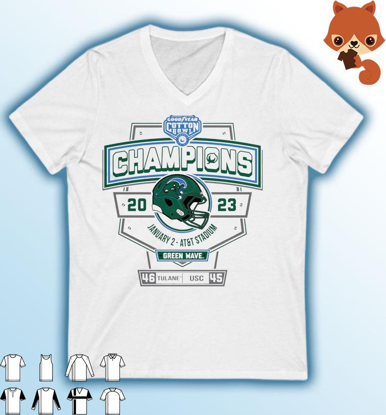 Tulane Green Wave 2023 Cotton Bowl Champions 46-45 USC Shirt