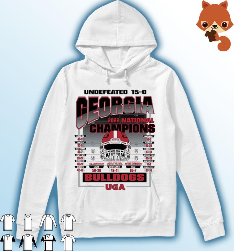 Undefeated 2022 National Champions Georgia Bulldogs UGA Shirt Hoodie