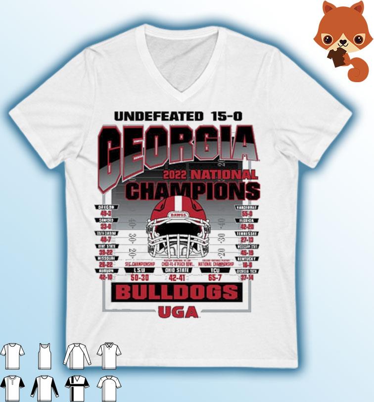 Undefeated 2022 National Champions Georgia Bulldogs UGA Shirt