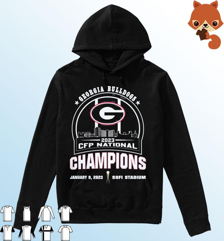 University Of Georgia Skyline 2023 Cfp National Champions Shirt Hoodie