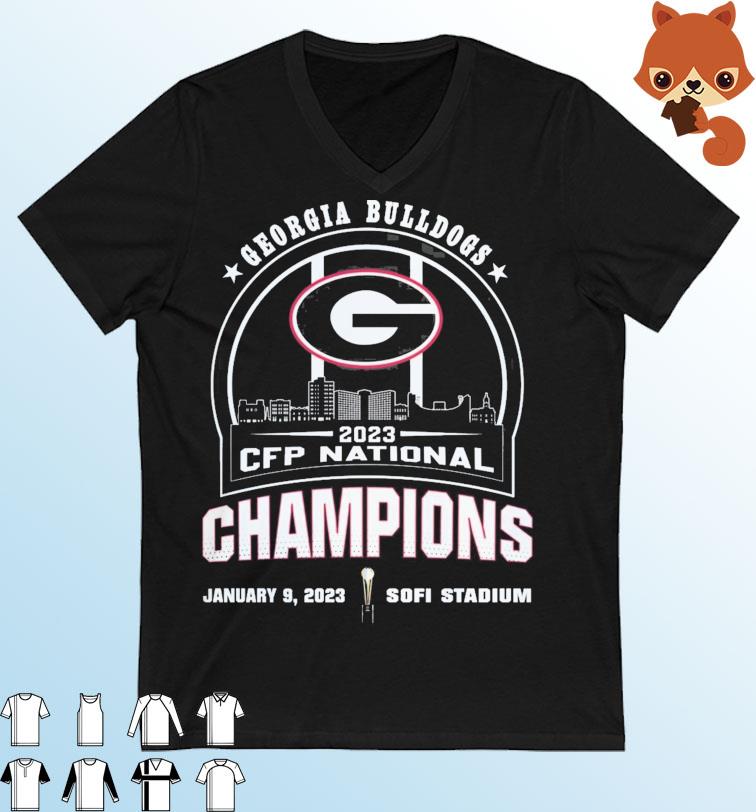 University Of Georgia Skyline 2023 Cfp National Champions Shirt