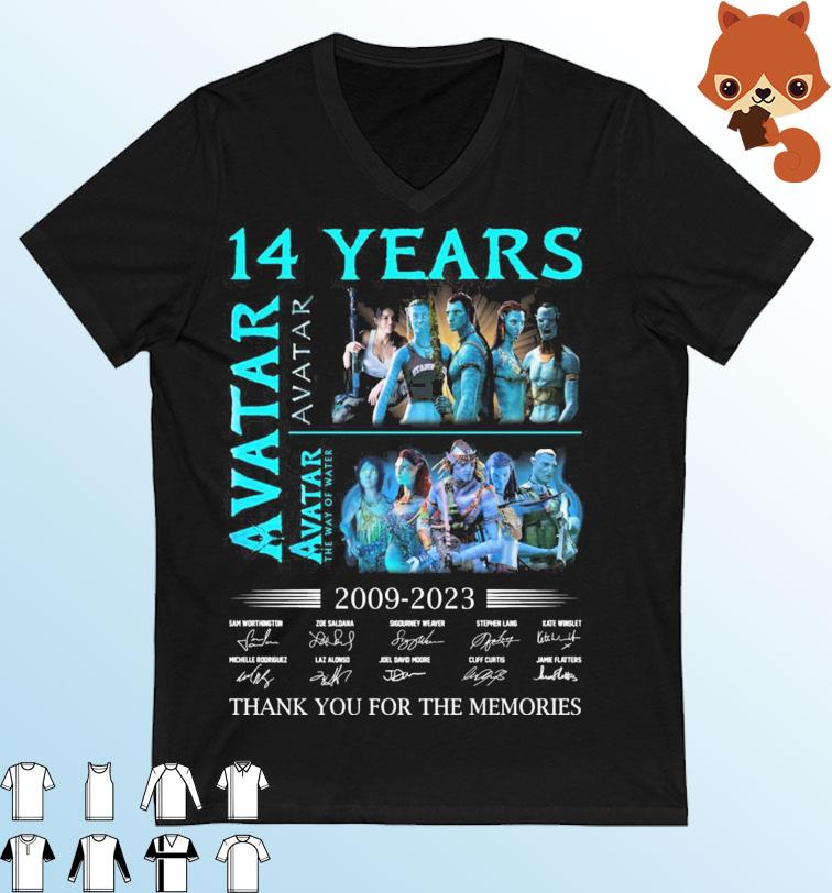 14 Years Avatar 2 Season 2009-2023 Thank You For The Memories Signatures Shirt