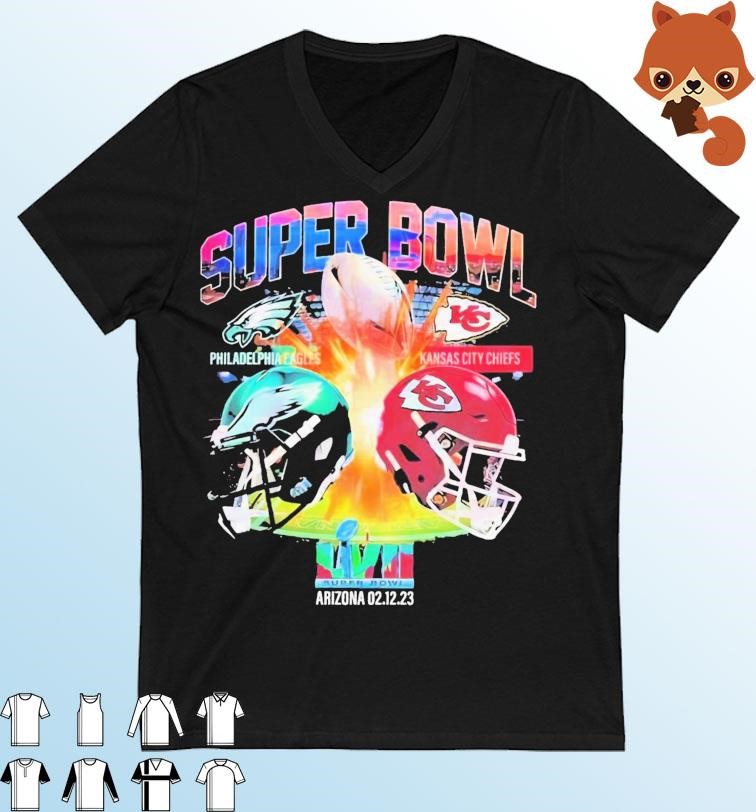 2023 Super Bowl LVII Graphic Philadelphia Eagles Vs. Kansas City Chiefs Shirt