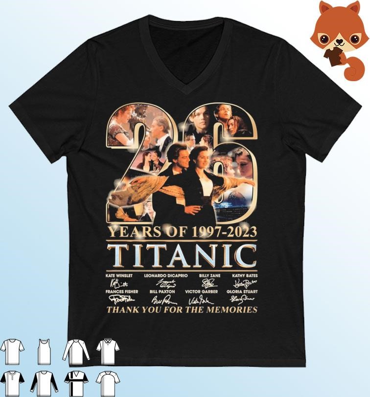 26 Years Of Titanic 1997-2023 Thank You For The Memories Signatures Shirt