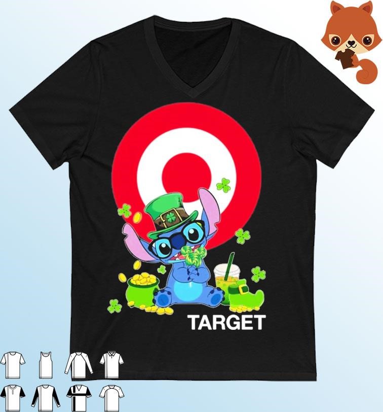 Baby Stitch And Target Logo St Patrick's Day Shirt