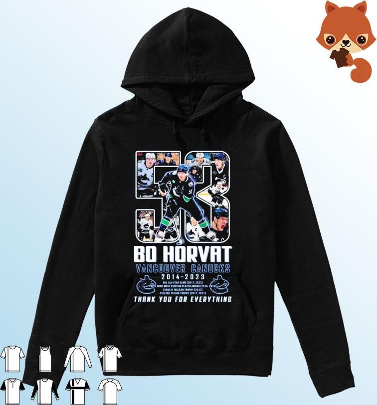Bo Horvat Vancouver Canucks 2014 – 2023 Thank You For Everything Hoodie.jpg