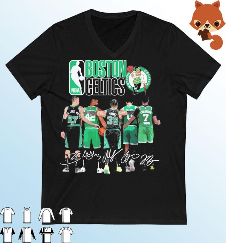 Boston Celtics Basketball Players 2023 Signatures Shirt