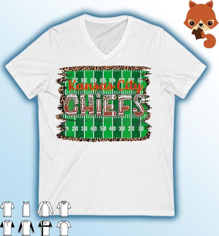 Chiefs Leopard Print Football Field Shirt