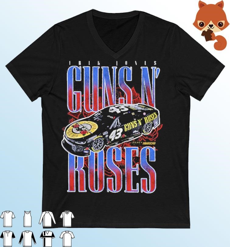 Erik Jones LEGACY Motor Club Team Collection Guns N' Roses Band Car T-Shirt
