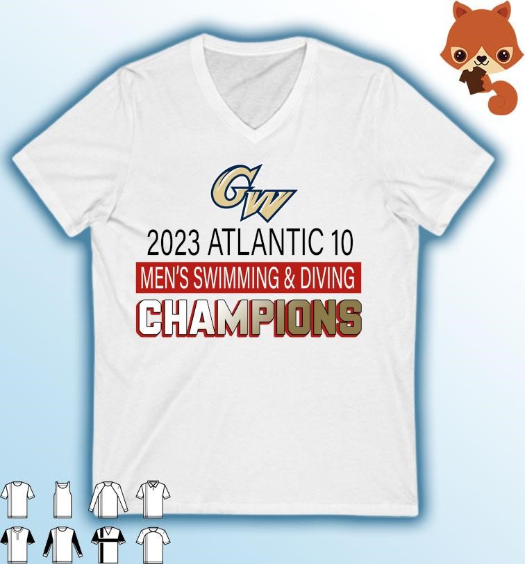 George Washington 2023 A-10 Men's Swimming & Diving Champions Shirt