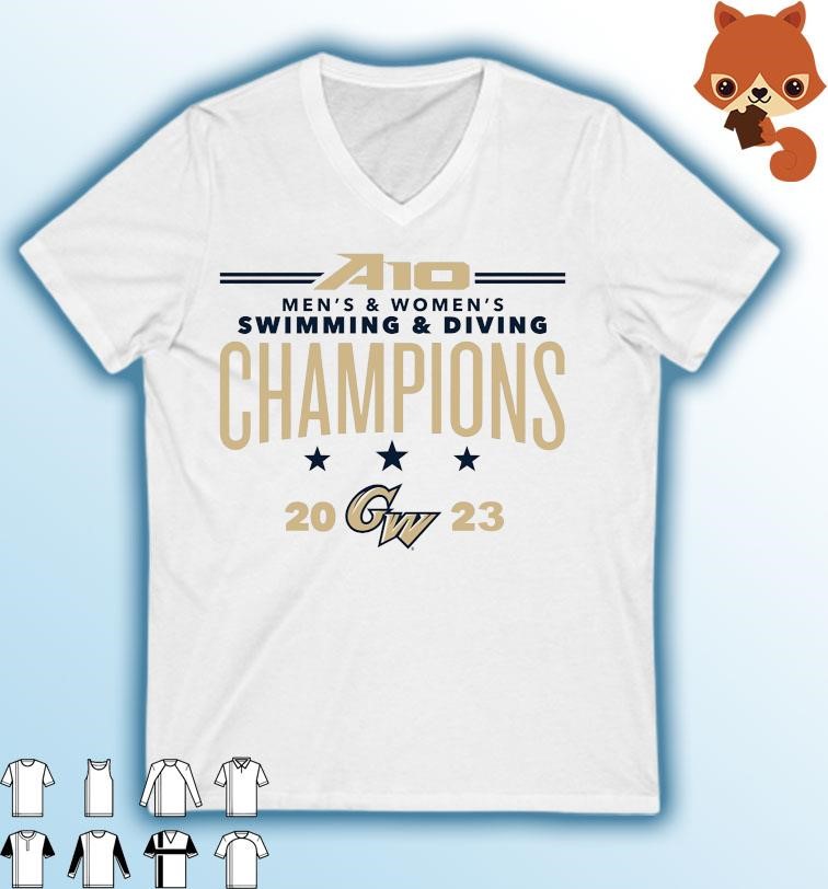 Georgia Washington Atlantic 10 Men's And Women's Swimming & Diving Champions 2023 Shirt