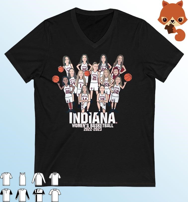 Indiana Women's Basketball Team Caricatures 2022-2023 Shirt