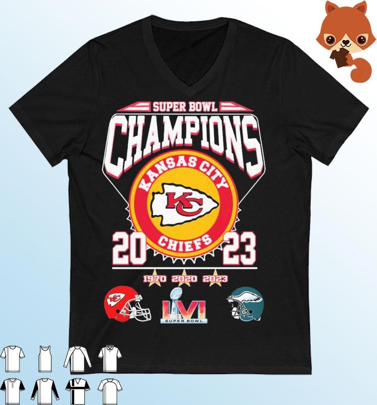 Kansas City Chiefs Super Bowl Champions 1970 2020 2023 Shirt