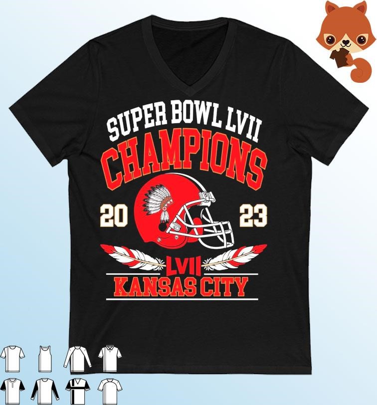Kansas City Chiefs Super Bowl LVII 2023 Champions Helmet shirt