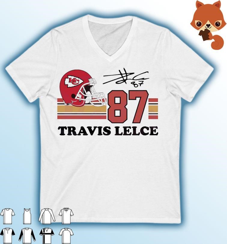 Kansas City Chiefs Travis Kelce Helmet Signature Shirt
