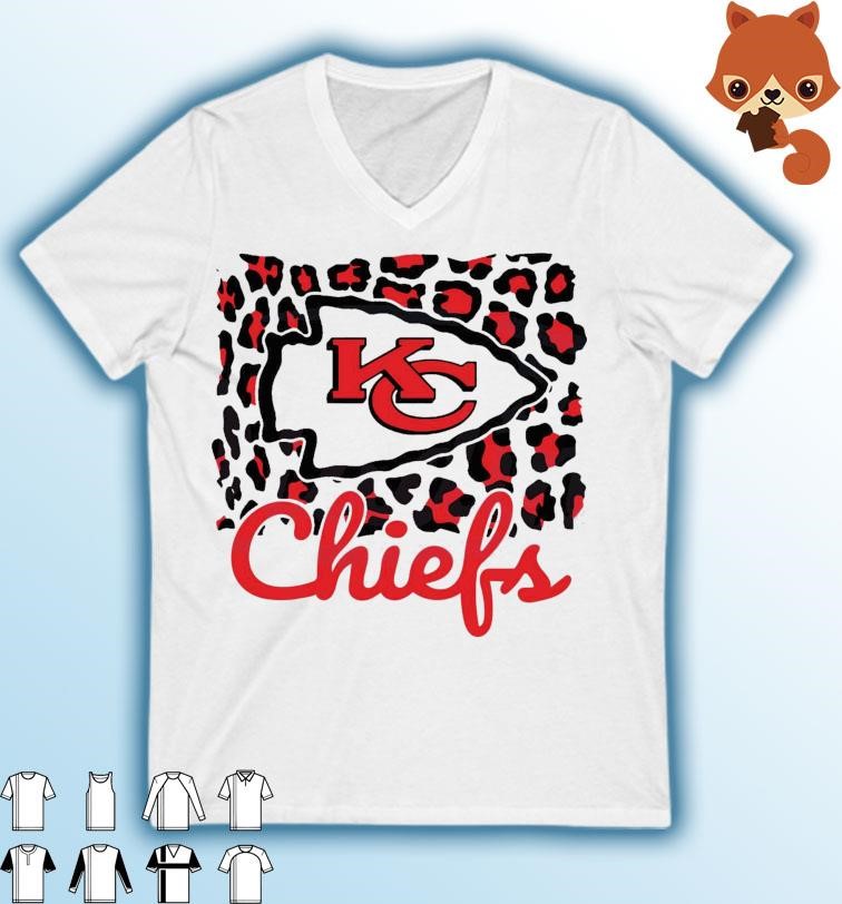 Kc Chiefs Football Leopard Logo Shirt