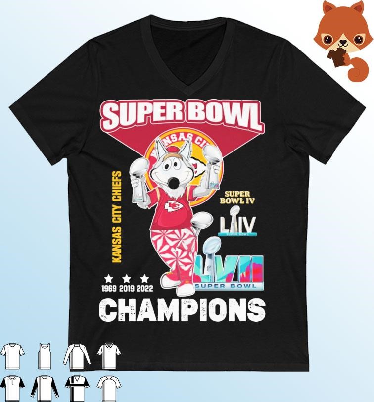 Kc Wolf Kansas City Chiefs Super Bowl Champions 1969, 2019, 2022 Shirt