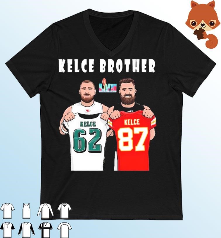 Kelce Brothers Jason Kelce vs Travis Kelce LVII Super Bowl Matchup shirt
