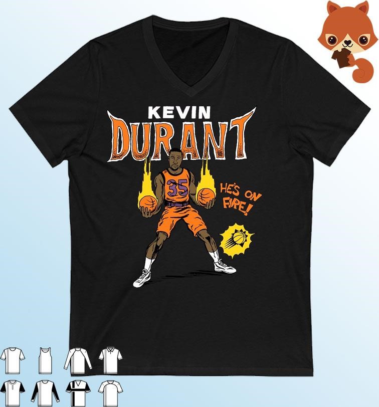 Kevin Durant Phoenix Suns Comic Book He's On Fire Shirt